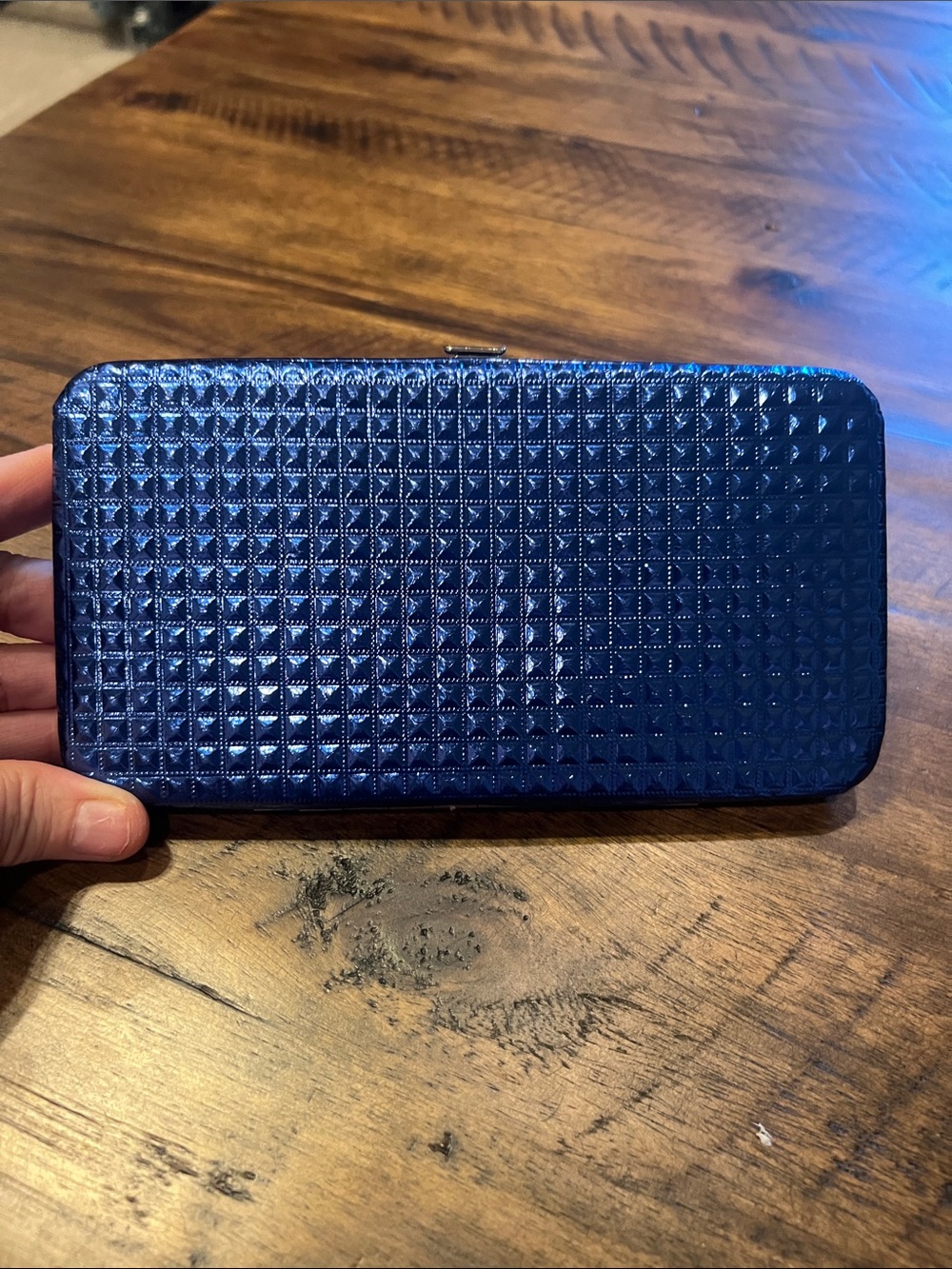 Quilted Navy Zip-Around Phone Wallet - Unbranded